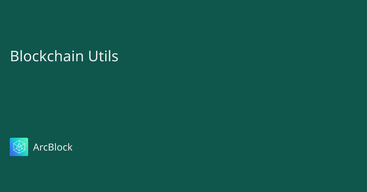 Blockchain Utils