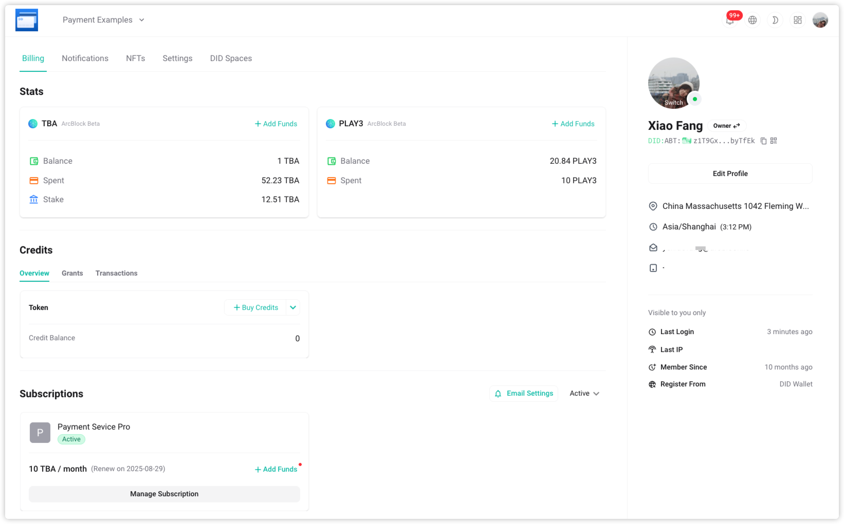 Screenshot: feat(core): support auto top-up for credits to avoid service interruption