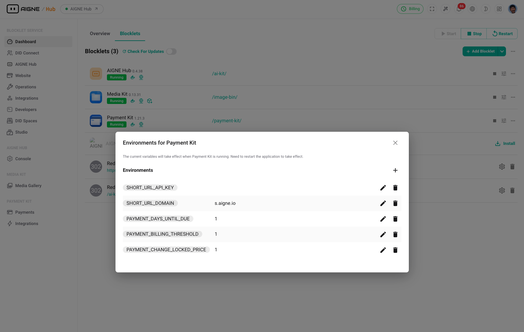 Blocklet Environment Configuration