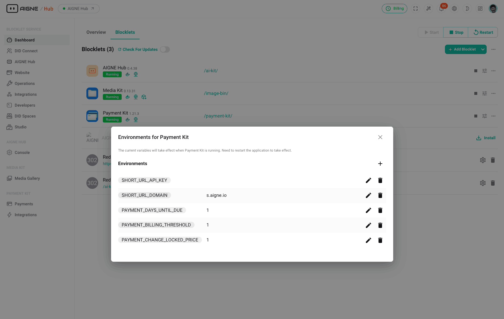 Blocklet Environment Configuration