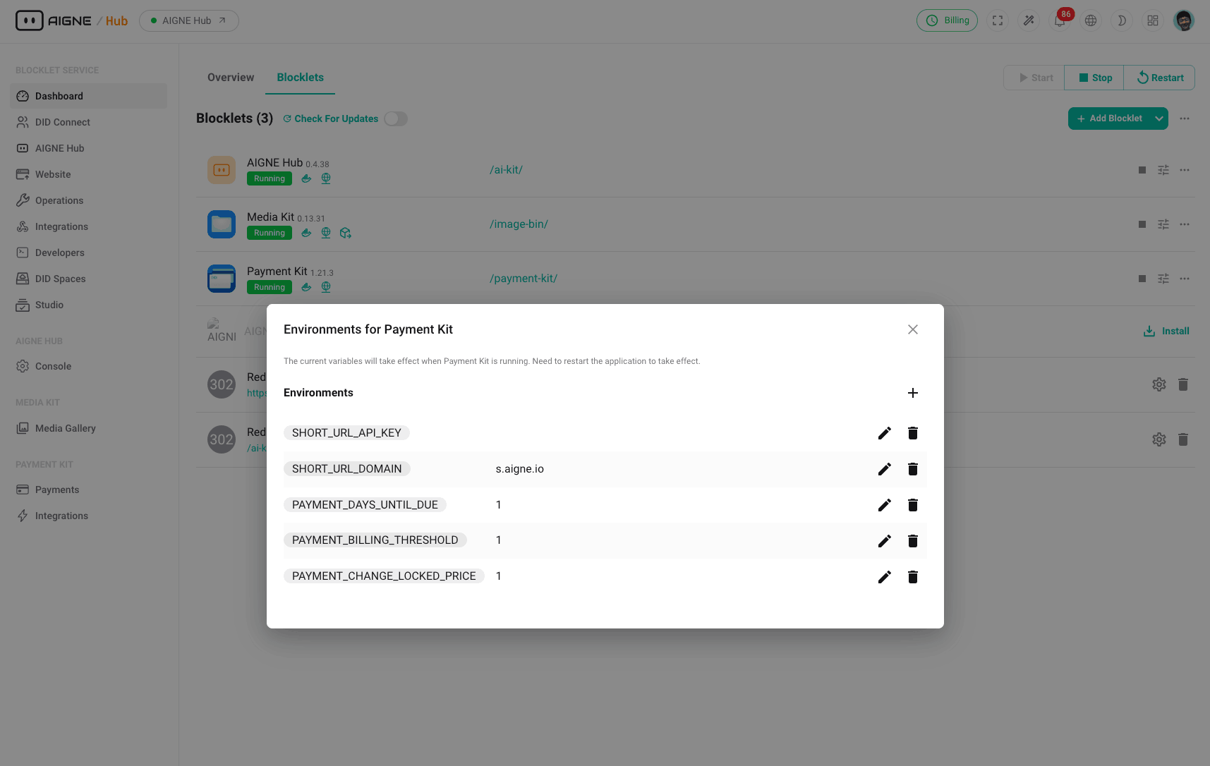 Blocklet Environment Configuration