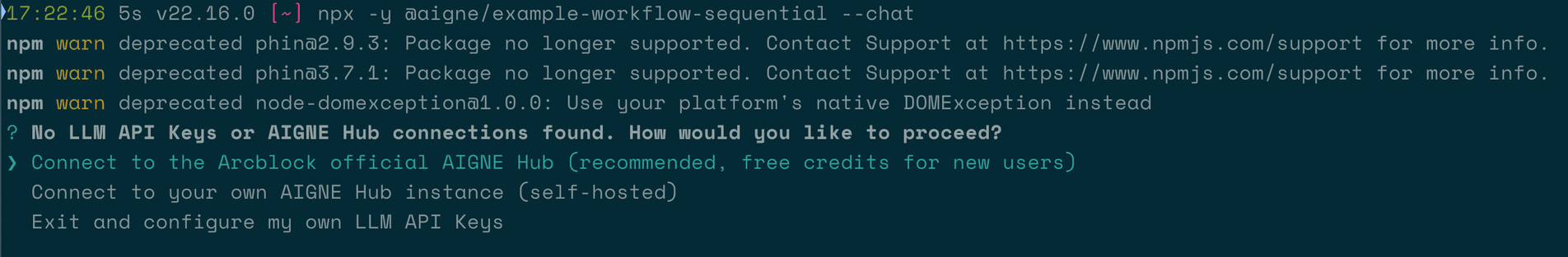 Initial prompt to connect an AI model