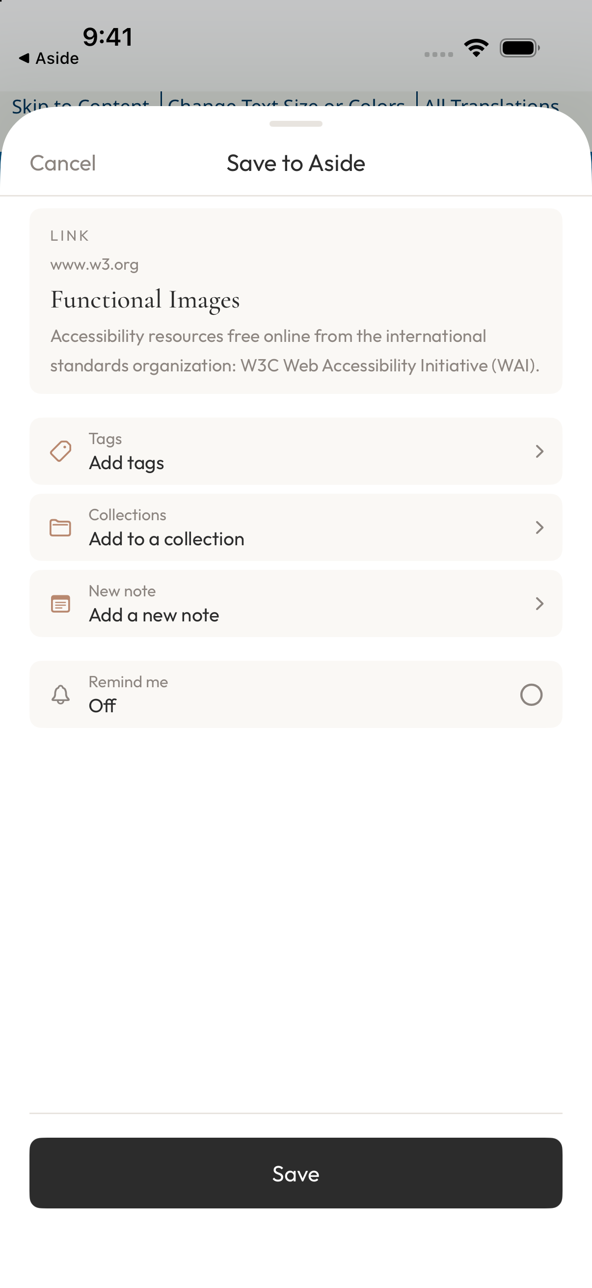 Save Functional Images as a second source in Aside.