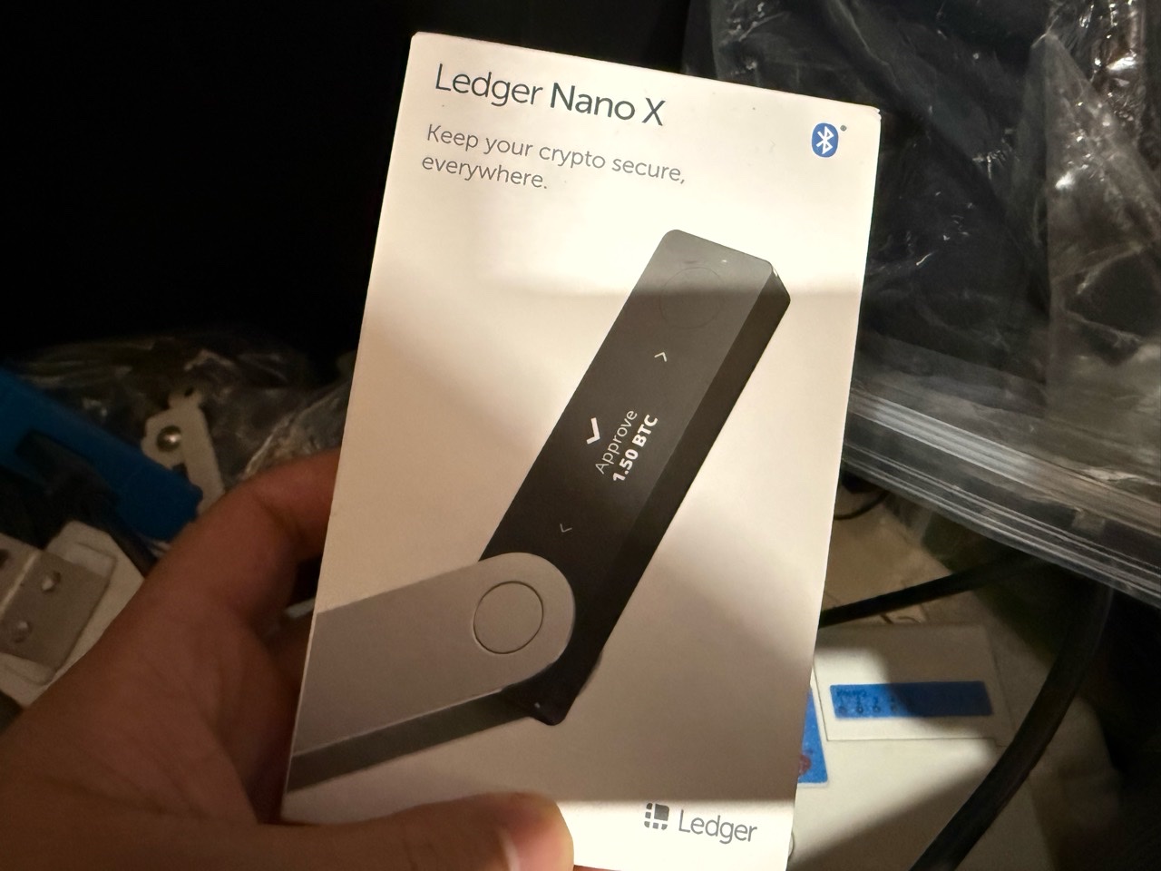 A Ledger Nano X hardware-wallet box. Hardware can protect a key, but it cannot maintain backups, recovery, and long-term access for its owner.
